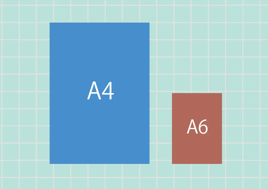 A4サイズの冊子とA6サイズの冊子の違い・用途解説