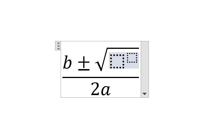 Word　分数の数式に累乗の上付き文字を挿入する